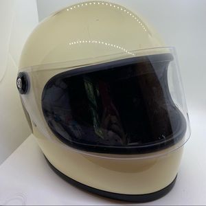 Biltwell Gringo DOT Certified Motorcycle Helmet with Shield CS-WHT-GL-DOT